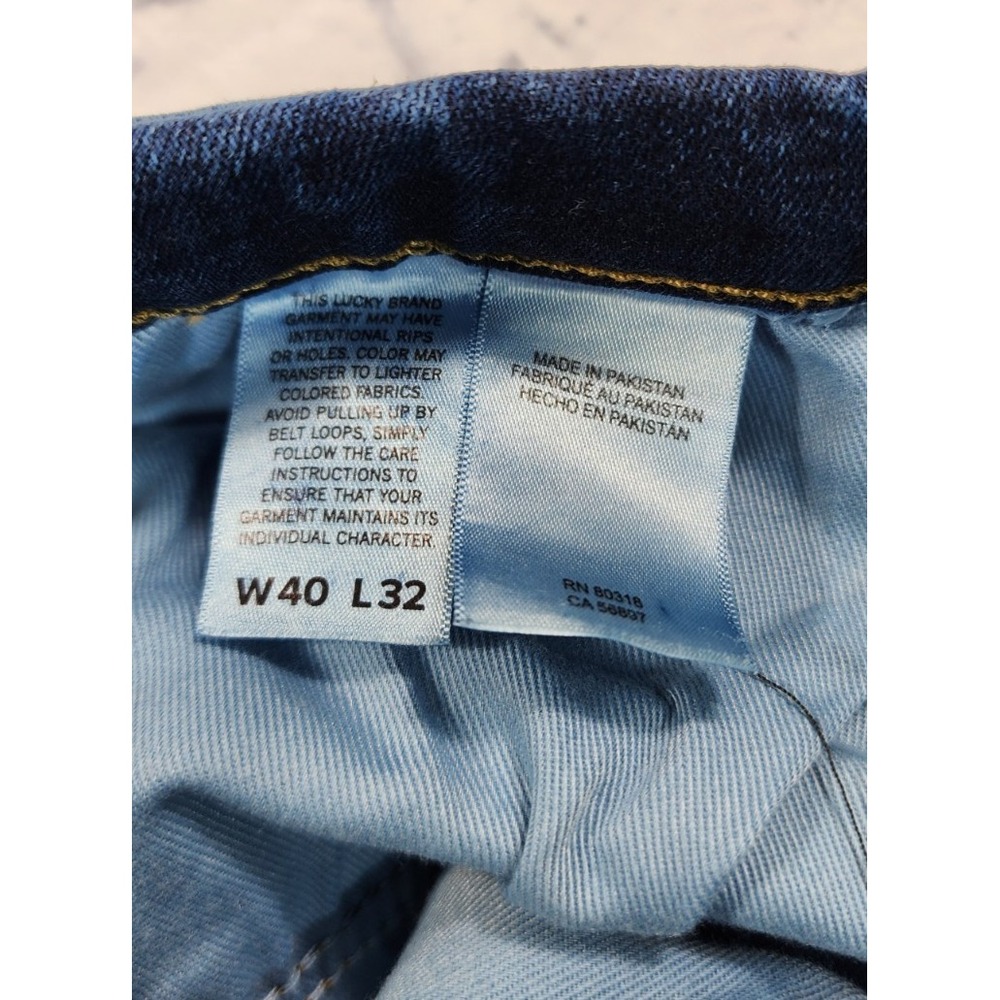 Lucky Brand MENS SIZE 40X30 Jeans Dark Blue 410 Athletic Straight Denim Stretch - Picture 9 of 15